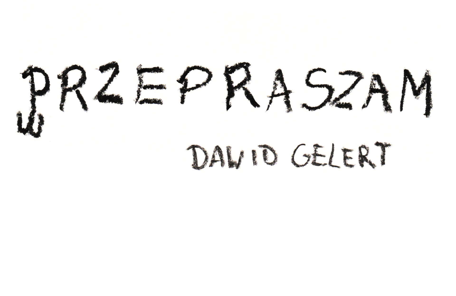 PRZEPRASZAM / DAWID GELERT